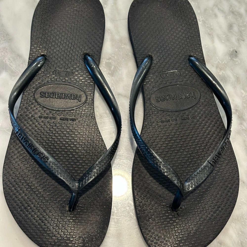 Havaianas Black Flip Flops